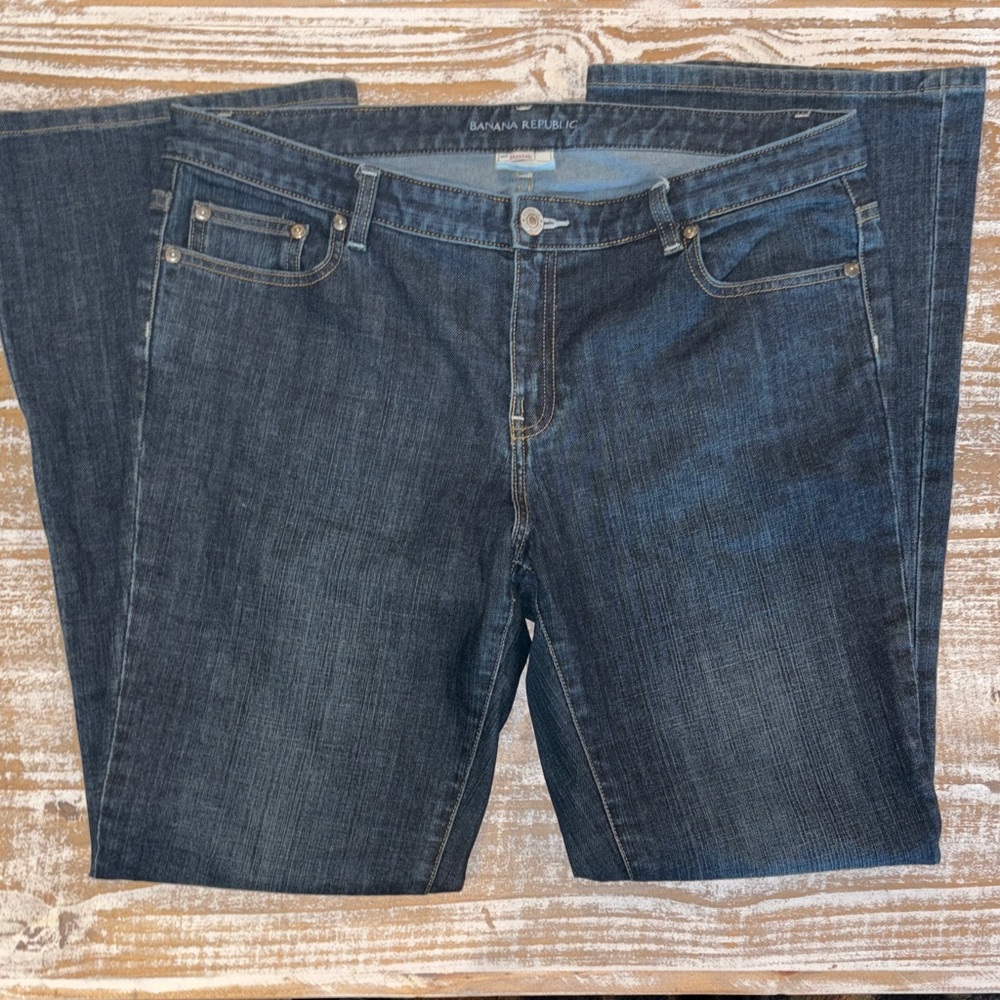 Banana Republic Women's Indigo Stretch Flare Leg Jeans